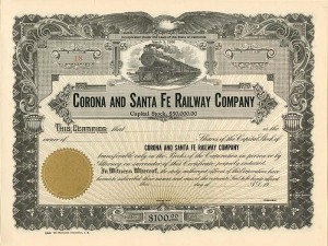 Corona and Santa Fe Railway Co.